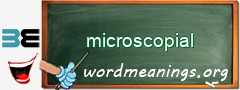 WordMeaning blackboard for microscopial